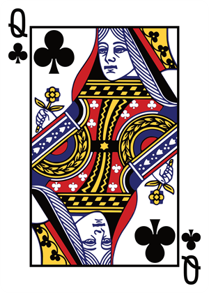 Q of clubs